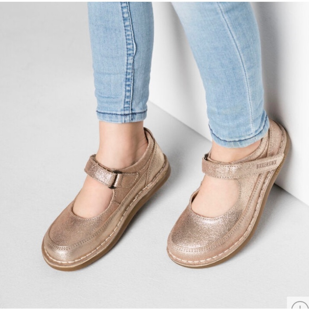 Birkenstock Mary Jane Metallic size 33 US 2-2.5